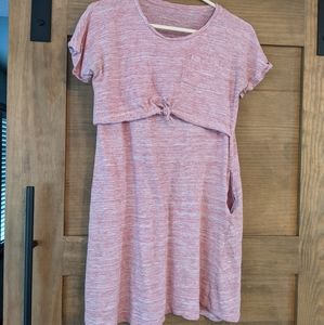 GUC Latched Mama Drawstring T-Shirt Dress